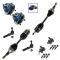 7-09 GM Mid Size Car SUV FWD Front Axle Shaft, Outer Tie Rod, Lower Ball Joint & Wheel Hub Kit