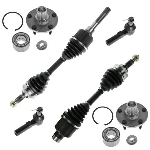 01-08 Escape; 05-08 Mariner; 01-06,08 Tribute AT Fr CV Axle, Hub & Brg, Outer Tie Rod Kit (Set of 6)