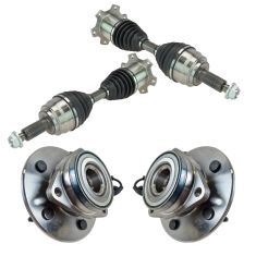 97-00 Ford Expedition; 98-00 Navigator Front CV Axle Shaft & Hub Assembly Kit (4