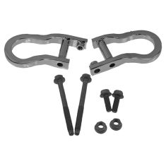 07-16 Silverado, Sierra 1500 New Body Front Bumper Mounted Chrome Tow Hook Package PAIR (GM)