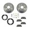 Brake Pad & Rotor Kit SEMI-METALLIC with Parking Brake Shoes & Hardware