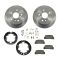 Brake Pad & Rotor Kit Ceramic with Parking Brake Shoes & Hardware