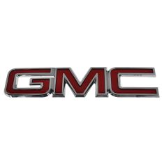 07-14 GMC Arcadia, Yukon, Yukon Hybrid Grille Mounted Red ~GMC~ Snap on Nameplate (GM)