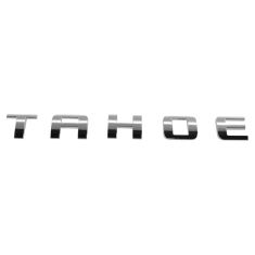 07-14 Tahoe; 08-13 Hybrid Frt Door Mtd LF = RF; 15 Tahoe Liftgate Mtd Chrome ~TAHOE~ Nameplate (GM)