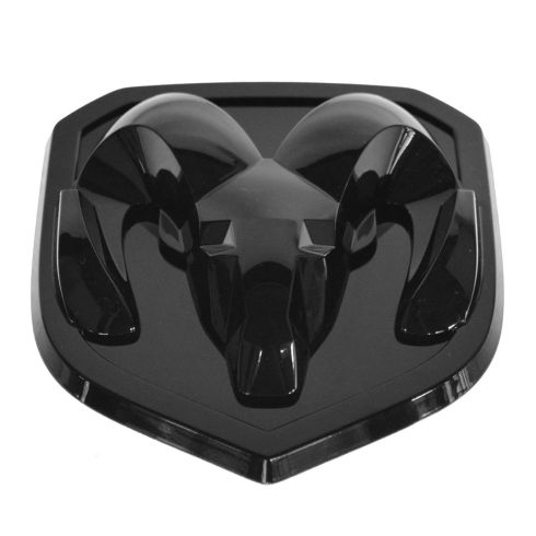13-14 Ram 1500, 2500, 3500 Rams Head Black Grille Emblem (Adhesive Style) (MOPAR)