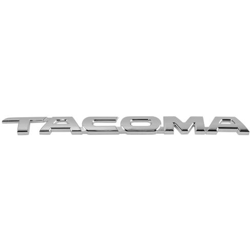 05-15 Tacoma Frnt Door or Tailgate Mounted Chrome ~T A C O M A~ Logoed Nameplate Emblem LF = RF (TY)