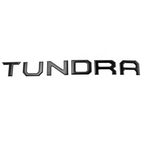 14-17 Tundra ABS Plastic Covered w/Flat Blk Vinyl ~TUNDRA~ Logoed Tgate Letter Insert Badge Set (TY)
