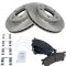 Front Disc Brake Rotor & Pad Set AX31052, XCD637