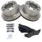 01-02 Ram 25-3500; Rear Disc Brake Rotor & Premium Poosi Semi Metallic Pad Set