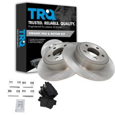 Rear Disc Brake Rotor & Premium Posi Ceramic Pad Set