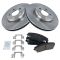 Dodge Chrysler multifit Front Disc Brake Rotor & Premium Posi Ceramic Pad Set