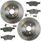 06-10 MB ML, R Series Front Brake Rotor & Metallic Pads with Sensors Set