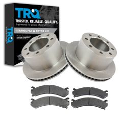 Rear Ceramic Disc Brake Pads & Rotor Set AXCD909, AX55075