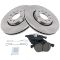 03 Saab 9-3 Sedan; 04-08 9-3 (w/16 Inch Wheel) Front Disc Brake Rotor & Ceramic Pad Set