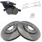 03 Saab 9-3 Sedan; 04-08 9-3 (w/15  Inch Wheel) Front Disc Brake Rotor & Ceramic Pad Set