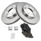 94-98 Ford Mustang GT & LX Front Disc Brake Rotors & Ceramic Pads Set