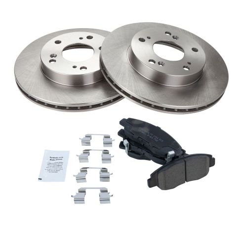 2008 Honda Civic LX Front Ceramic Brake Pad & Rotor Kit TRQ BKA10834