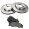 04 Kia Spectra 2.0L; 05-09 Spectra; 05-09 Spectra 5 Front Ceramic  Brake Pads &  Rotors Set