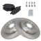 10-12 Taurus, MKT; 09-12 MKS Rear Metallic Pads & Rotors Set