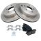 07-10 Ford Edge Lincoln MKX w/ 17 or 18 Inch Wheels Rear Ceramic Pads & Rotors Set