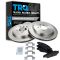 03-07 Cadillac CTS; 05-11 STS Rear Ceramic Brake Pads & Rotors Set