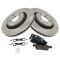 11-12 Durango (w/HD Brakes), 11-12 Grand Cherokee (wo/17s) Front Ceramic Pads & Rotors