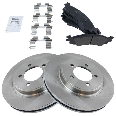 Rear Premium Posi Semi Metallic Disc Brake Pad /& Rotor Kit for Ford Truck SUV