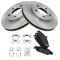 97-99 Cutlass; 97-03 Malibu, 04-05 Classic; 99-04 Alero; 99-05 Grand Am Fr Ceramic Pads & Rotors Set