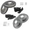 97-02 Ford Expedition; 98-02 Lincoln Navigator Fr & Rr Premium Posi Semi Metallic Pads & Rotor Kit