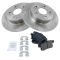 08-12 Honda Accord; 09-12 Acura TSX Rear Ceramic Brake Pads & Rotors Set