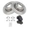 06-12 Audi VW Multifit Rear Metallic Brake Pads & 286mm Rotors Set