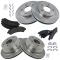 97-05 GM Midsize SUV Front & Rear Premium Posi Semi Metallic Brake Pad & Rotor Kit