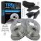 97-05 GM Midsize SUV Front & Rear Premium Posi Semi Metallic Brake Pad & Rotor Kit