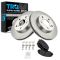 10-11 Lexus HS250h; 08-12 Scion xB; 06-12 Toyota Rav4, 12 Prius V Front Ceramic Pads & Rotors Set