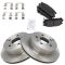 10-12 Chevy Equinox; GMC Terrain Rear Metallic Brake Pads & Rotors Set