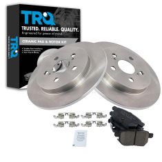 09-10 Vibe 1.8; Corolla XRS; 09-12 Matrix 1.8 Rear Ceramic Brake Pads & Rotors Set