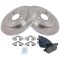 09-10 Vibe 1.8; Corolla XRS; 09-12 Matrix 1.8 Rear Metallic Brake Pads & Rotors Set