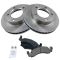 87-93 Frond Bronco,  F150 4WD Front Metallic Brake Pads & Rotors Set