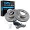 87-93 Frond Bronco,  F150 4WD Front Metallic Brake Pads & Rotors Set