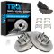 99-04 Ford F150; 02 Lincoln Blckwd 5 Lug 2WD Front premium Posi Semi METALLIC Brake Pads & Rotor Kit