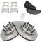 99-04 Ford F150; 02 Lincoln Blckwd 5 Lug 2WD Front premium Posi Semi METALLIC Brake Pads & Rotor Kit