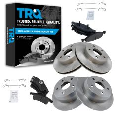 99-02 Jeep Grand Cherokee (to 5/11/02) Teves Caliper Front & Rear METALLIC Brake Pads & Rotor Kit