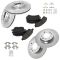 06-12 Fusion, Hybrid; 07-12 MKZ; 06 Zephyr; 06-12 6; 06-11 Milan Frt &Rr CERAMIC Brake Pad/Rotor Kit