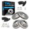 04-05 Ranier; 02-05 Trlblzr, Envoy; 03-05 Ascender Front & Rear Posi Metallic Brake Pad & Rotor Kit