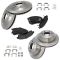 04-05 Ranier; 02-05 Trlblzr, Envoy; 03-05 Ascender Front & Rear Posi Metallic Brake Pad & Rotor Kit