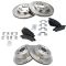 07 GM Pickup SUV Multifit Front & Rear METALLIC Brake Pad & Rotor Kit