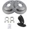 07-12 Acadia; 08-12 Enclave; 07-10 Outlook; 09-12 Traverse Rear METALLIC Brake Pad & Rotor Kit