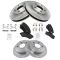 97-05 Buick, Olds, Pontiac Multifit Front & Rear Premium Posi Semi-Metallic Brake Pad & Rotor Kit