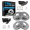 97-04 Ford F150 Front & Rear Premium Posi Metallic Brake Pad & 5 Lug Rotor Kit