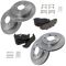 97-04 Ford F150 Front & Rear Premium Posi Metallic Brake Pad & 5 Lug Rotor Kit